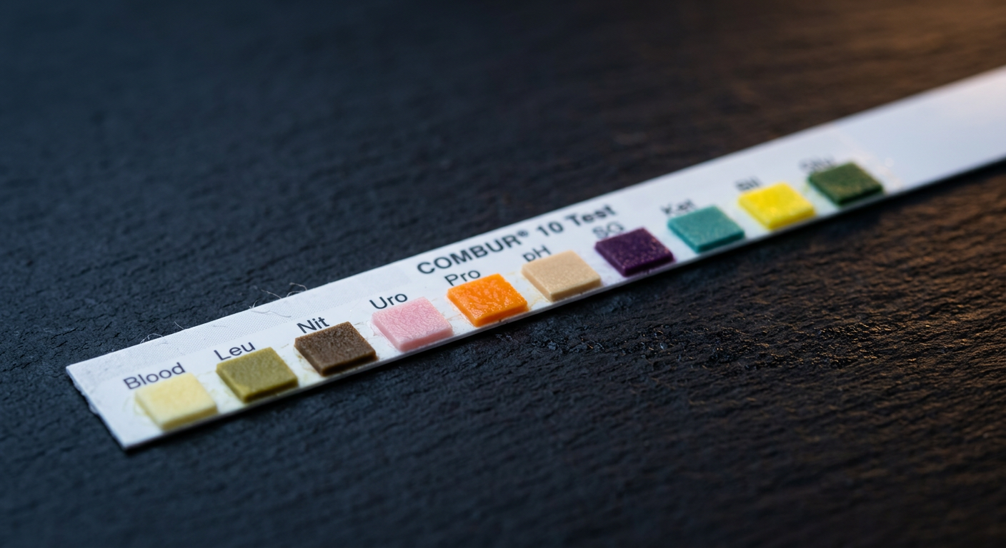 Virtsatesti-analyysi — Combur-10 liuskan automaattinen digitaalinen lukeminen